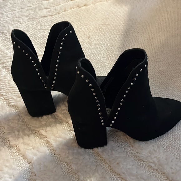 Steve Madden Perla Black Suede Studded Booties - Picture 5 of 6